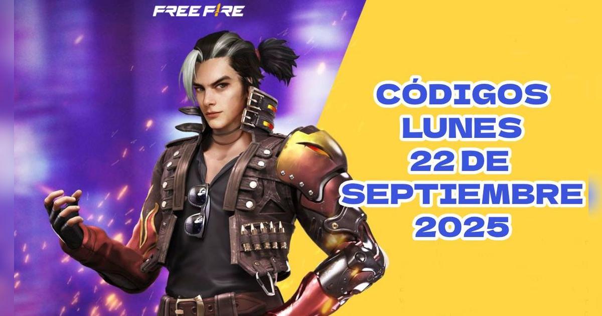 Códigos de Free Fire para canjear premios GRATIS, lunes 22 de septiembre: LISTA COMPLETA