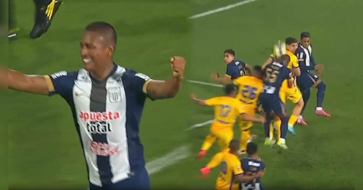 Pedro Aquino anotó de cabeza su primer gol con Alianza Lima y pone el 1-0 ante Comerciantes Unidos
