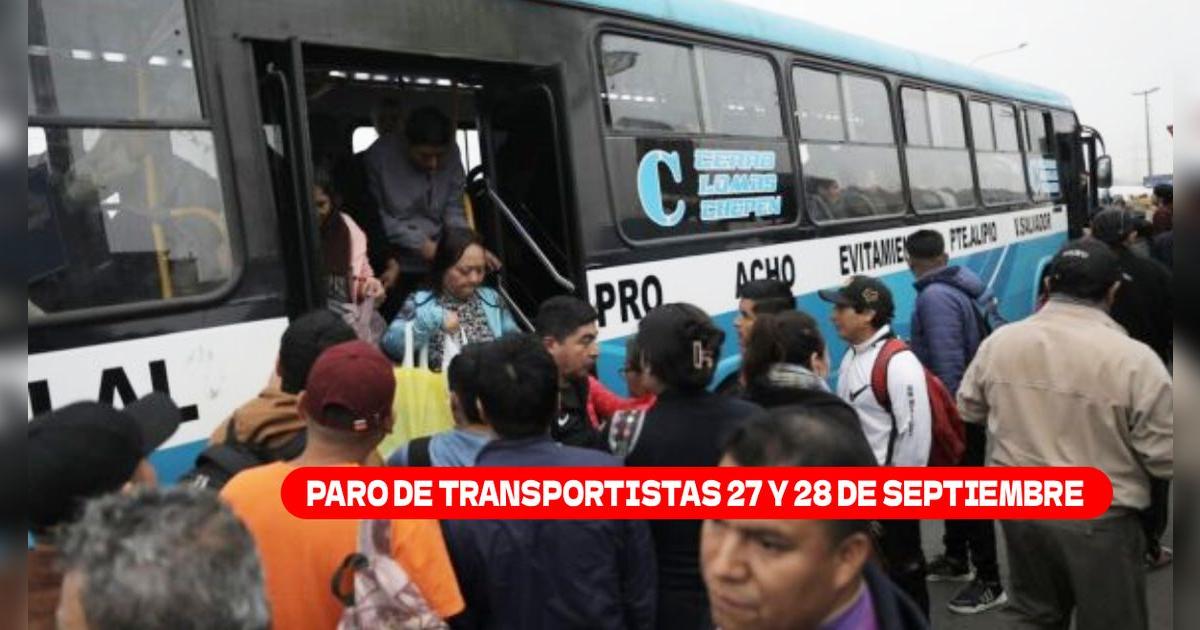 Paro de transportistas este 27 y 28 de septiembre: gremios confirman protesta de 48 horas