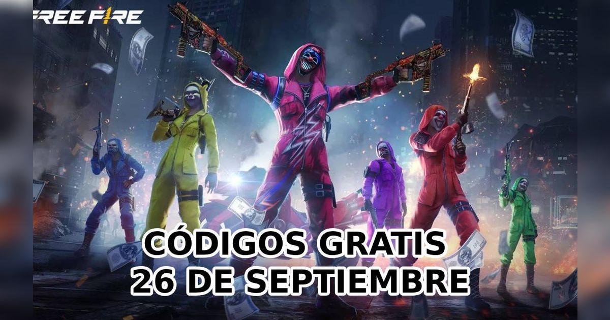 Códigos de Free Fire para canjear HOY, viernes 26 de septiembre: Lista COMPLETA