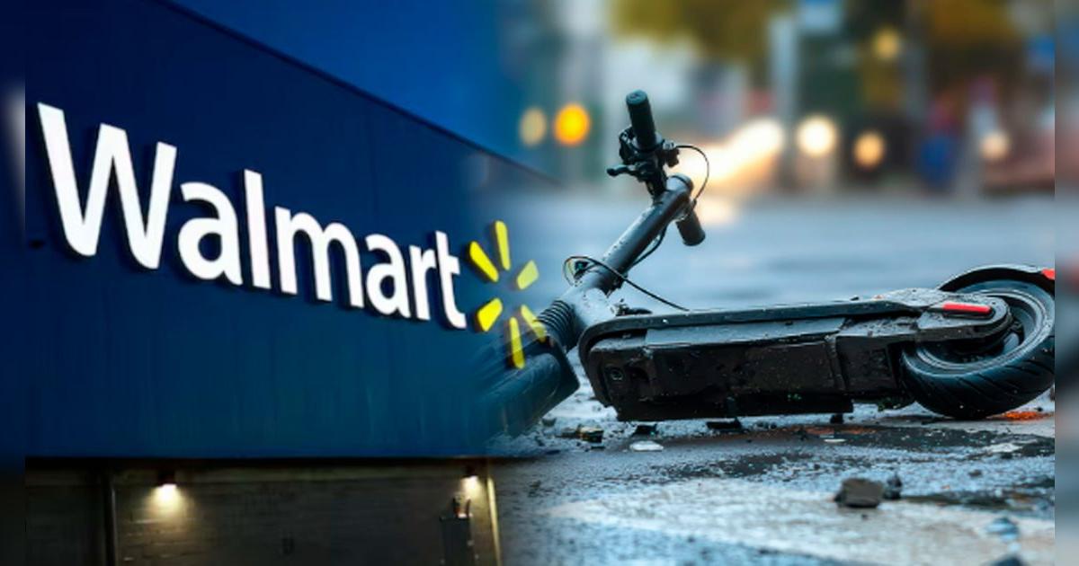 Reportan accidente de scooter en Walmart y conductor de 23 años termina herido