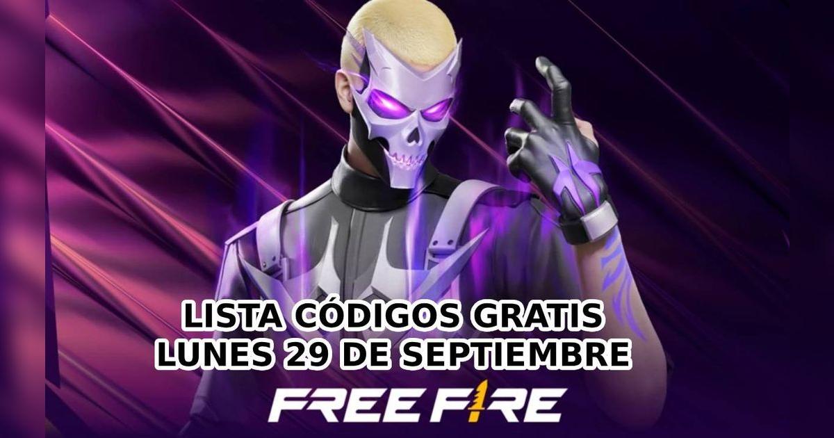 Códigos de Free Fire para canjear objetos GRATIS este lunes 29 de septiembre: LISTA COMPLETA