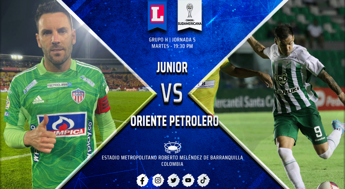 ◉ Junior - Oriente Petrolero, en vivo: transmisión por Copa Sudamericana, en directo 2-0