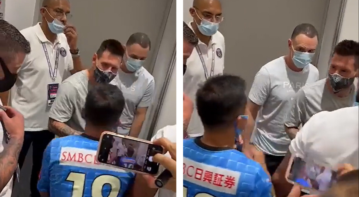 Lionel Messi desató locura en Japón: futbolista rival le rogó un autógrafo luego del amistoso