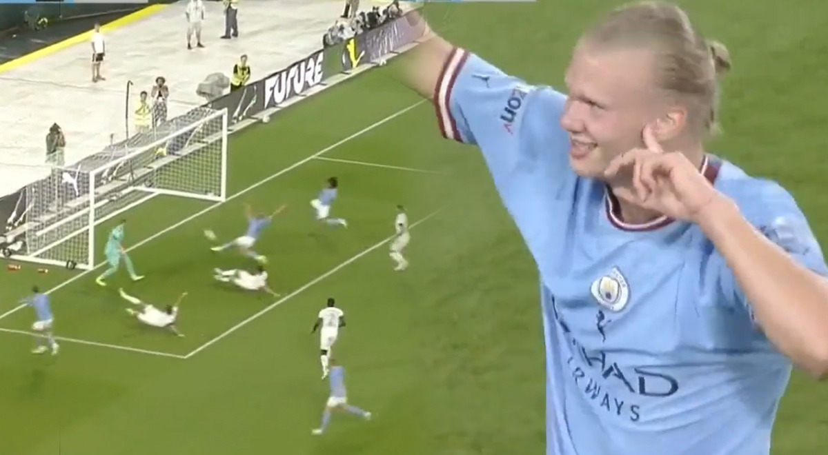 ¡Debut y gol! Erling Halaand marcó el 1-0 del Manchester City sobre Bayern Múnich 