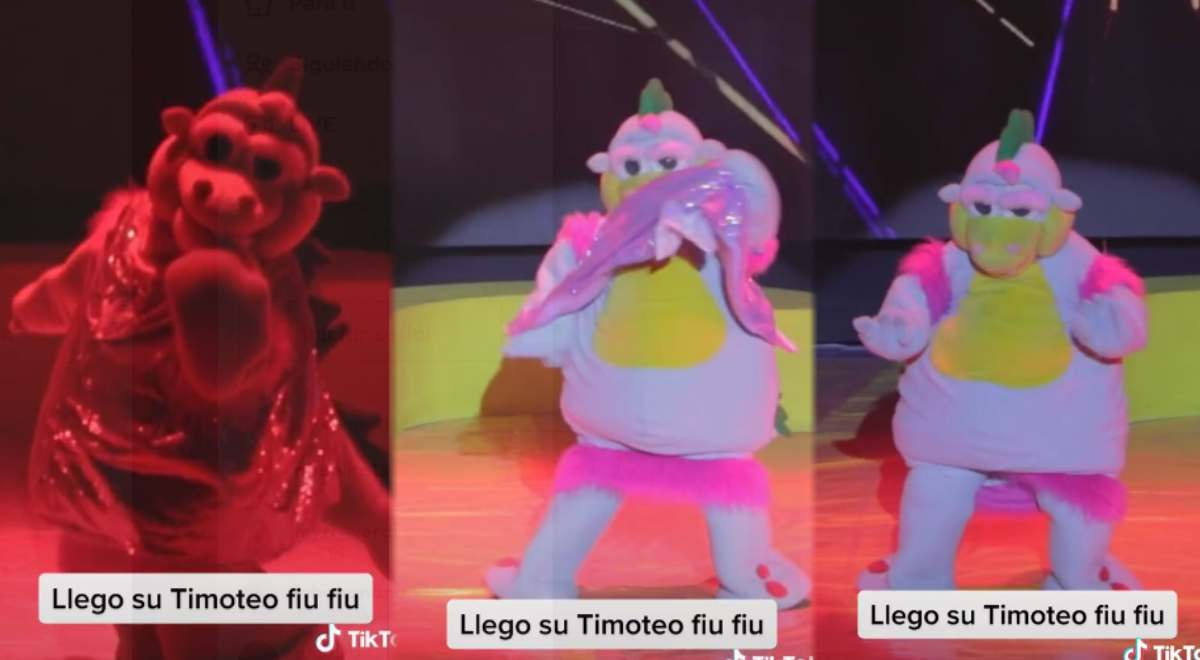 ¡Timoteo fiu fiu! El popular dragoncito bailó y se autodenominó el nuevo pionono de vitrina