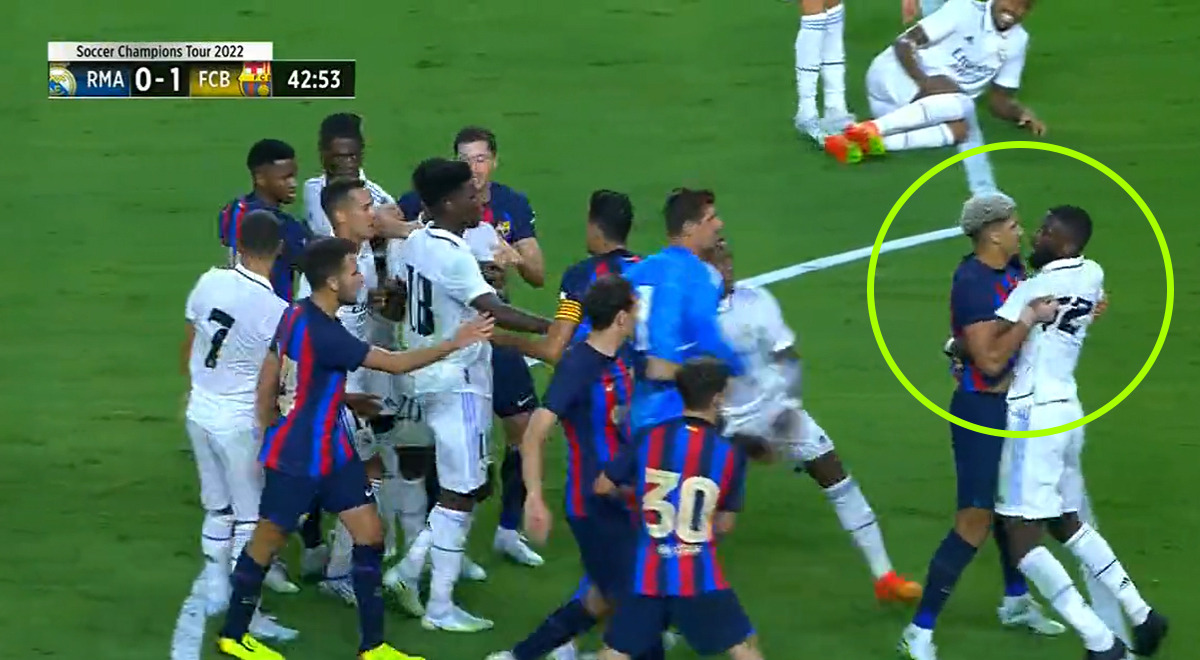 ¡Nada de amistoso! Araujo y Rüdiger armaron la 'bronca' en el Barcelona vs. Real Madrid