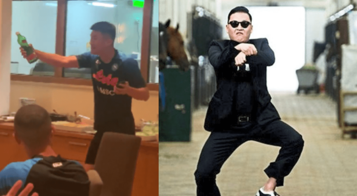 Kim Min-jae cantó y bailó el Gangnam Style en concentración de Napoli 
