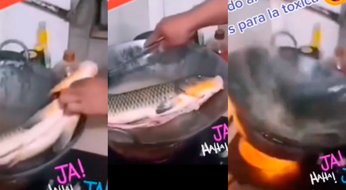 TikTok: pescado resucita cuando iba a ser frito y causa asombro mundial