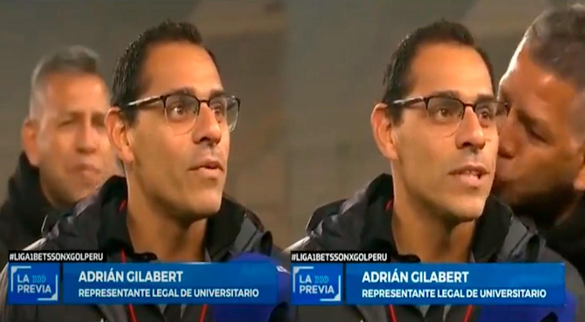 'Puma' Carranza le dio un beso en plena entrevista al abogado de Universitario 