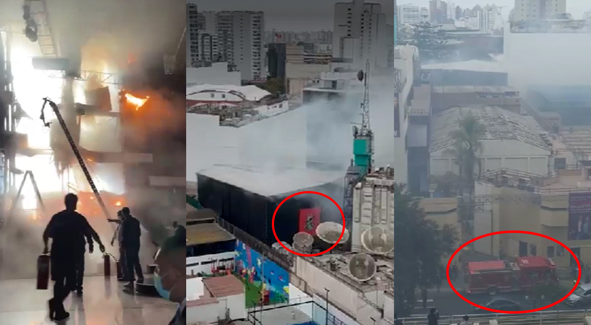 Latina: Cuatro unidades de bomberos atienden incendio en el set de 'La Voz Perú'