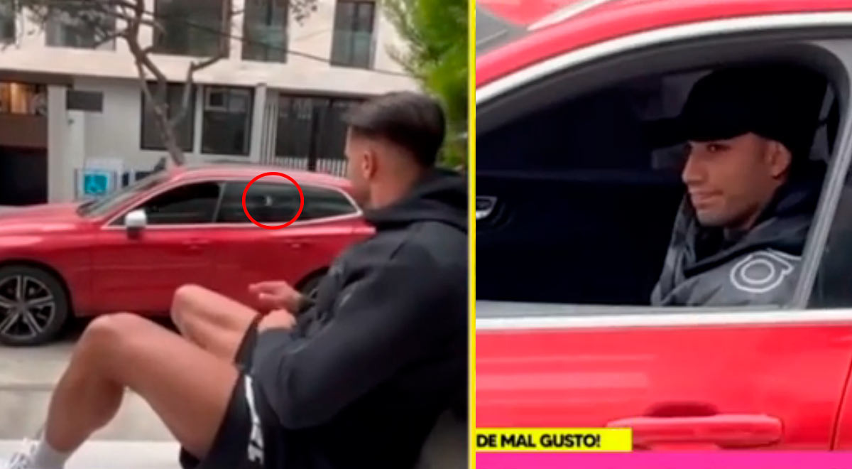 Fabio Agostini le tira huevo a camioneta donde iba Said Palao y él pone cara de pocos amigos