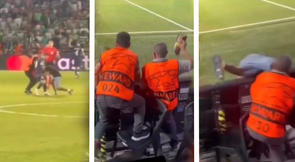 All for Messi: Fan taunts security, receives a shoe strike, but manages to embrace his idol.