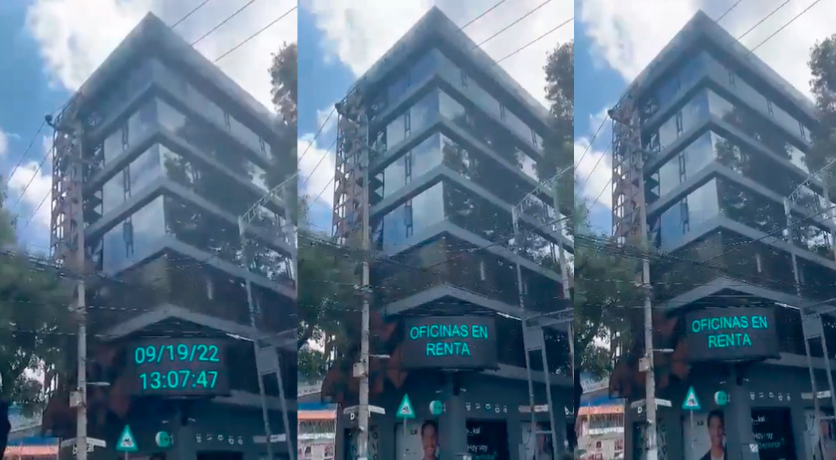 Edificio de siete pisos se balancea tras terremoto de magnitud 7.4 en México 
