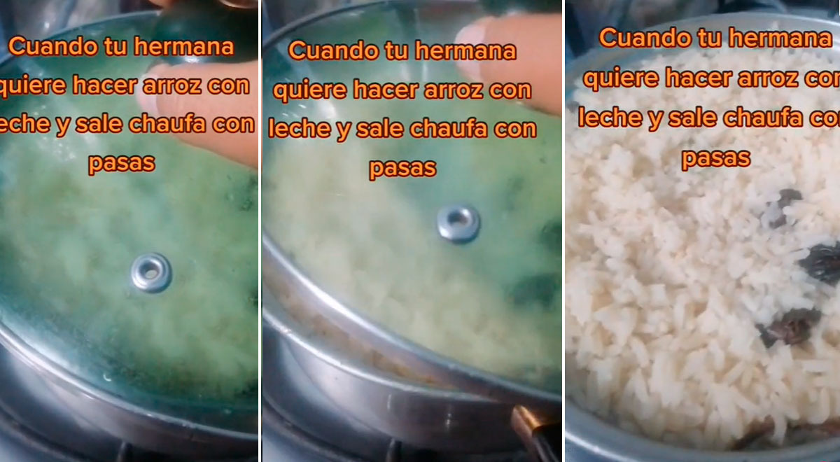 Viral: Se esforzó por hacer un arroz con leche pero le salió un chaufa de pasas