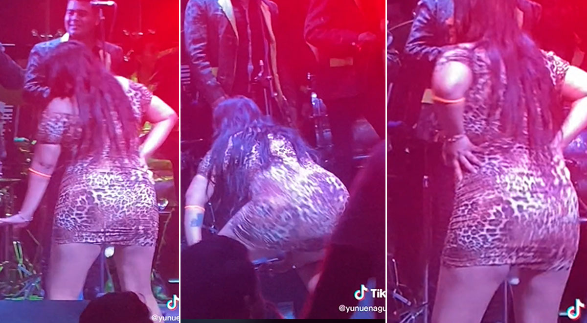 Mujer sube al escenario y deja boquiabierto a todo TikTok por extraño baile con 'sorpresa'