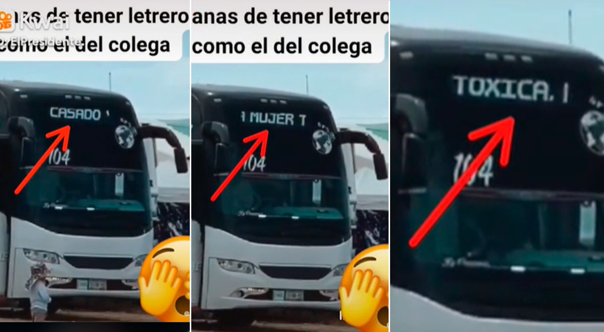 Chofer de bus es 'troleado' por sus amigos con hilarante mensaje en letrero electrónico
