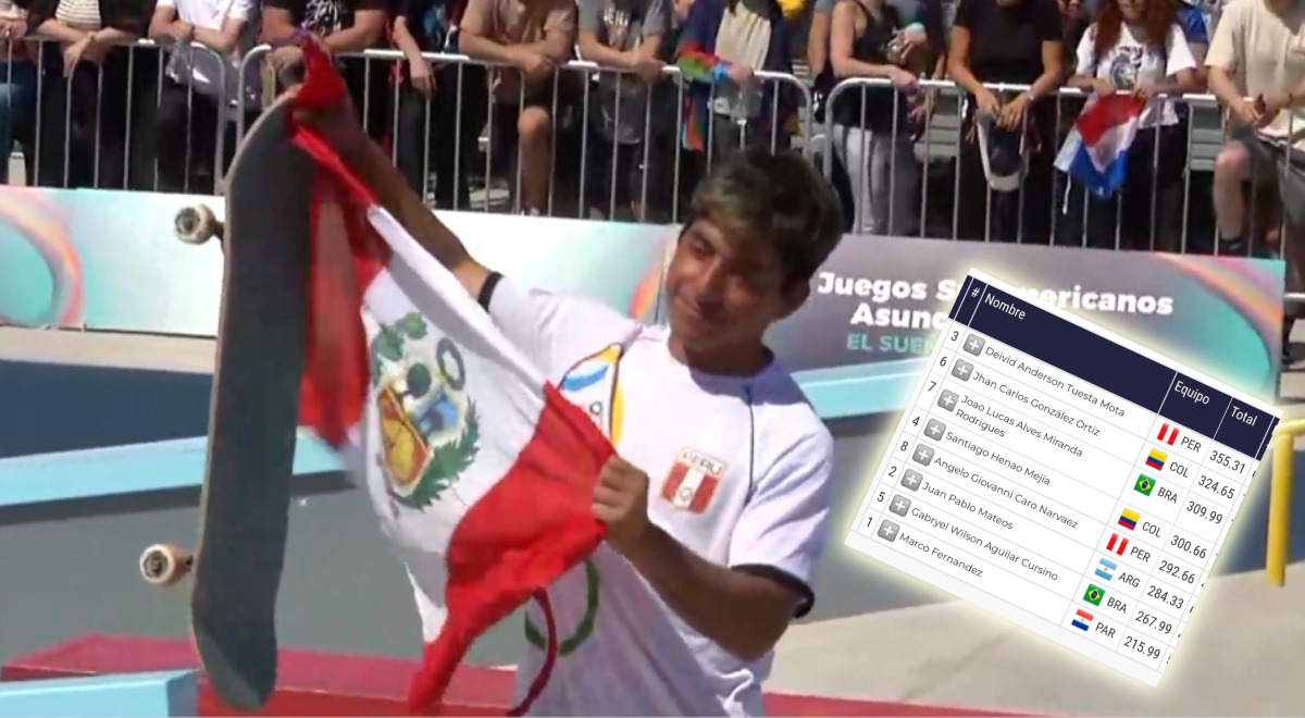 Arriba Perú: Deivid Tuesta gana primera medalla de oro en Juegos Odesur en Skate
