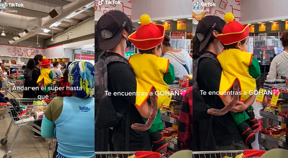 TikTok: Joven de 'raza Saiyajin' viste a su hijo de Gohan y usuarios se emocionan