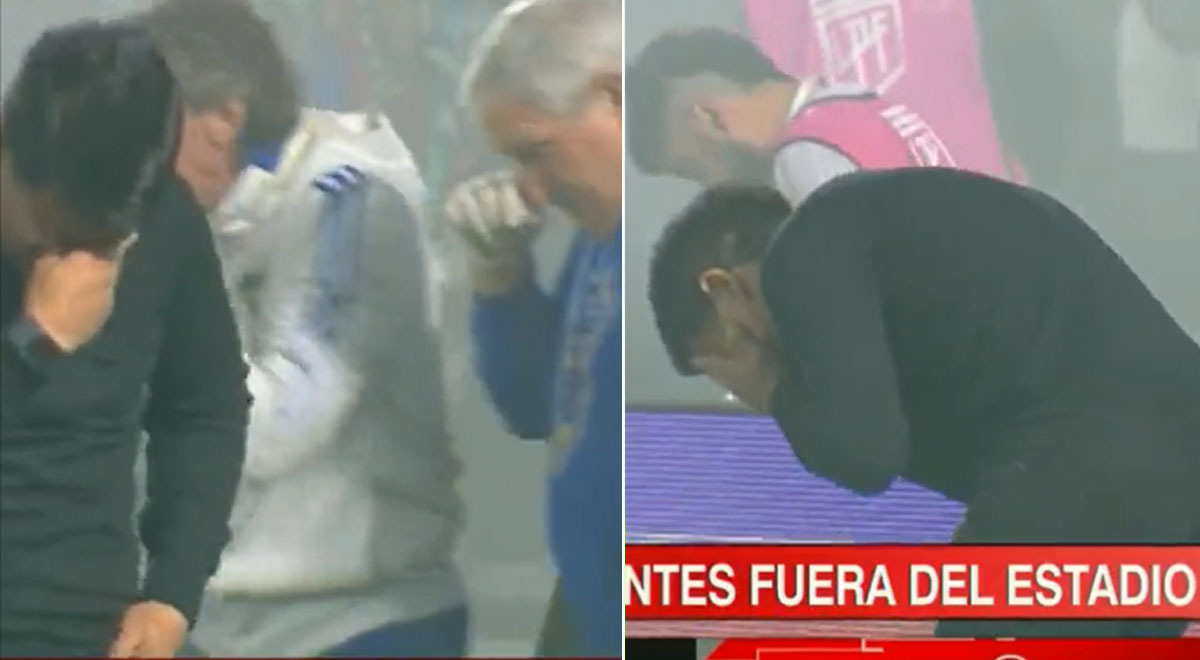 Técnico de Boca pidió desesperadamente parar el partido por bombas lacrimógenas