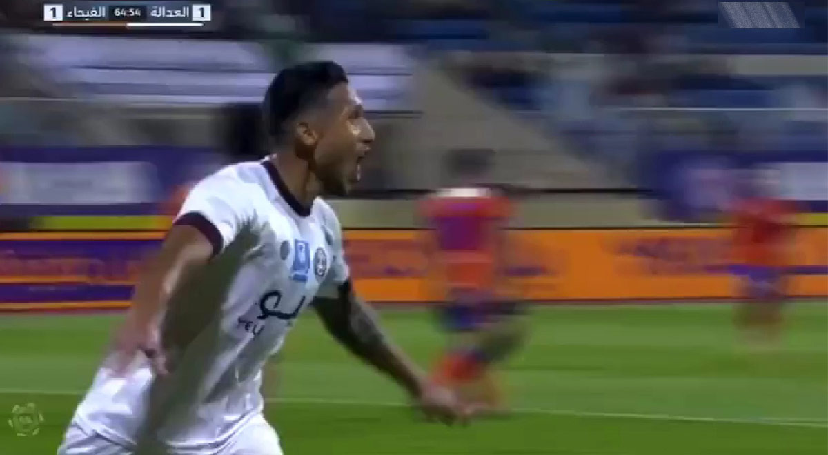 Christofer Gonzáles hizo su estreno goleador en Arabia tras anotar golazo con Al-Adalah