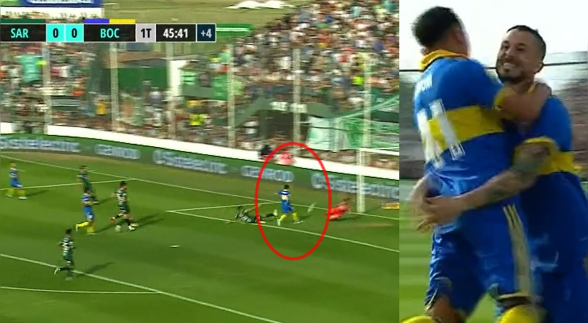 Dupla goleadora: Langoni anotó el 1-0 de Boca contra Sarmiento tras pase de Benedetto