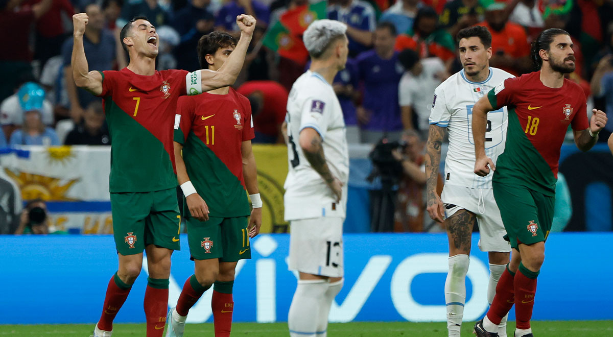 Uruguay perdió 2-0 con Portugal y complica su situación de cara a los octavos de final
