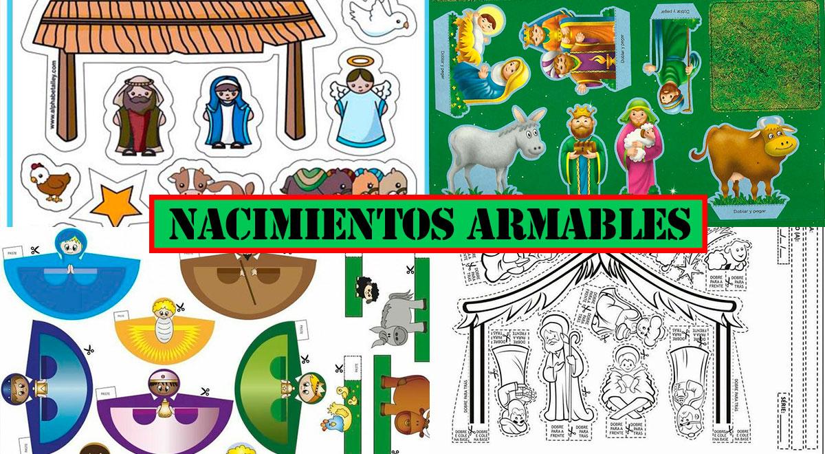 Nacimiento de Jesús armable para IMPRIMIR: DESCARGA gratis imágenes para recortar