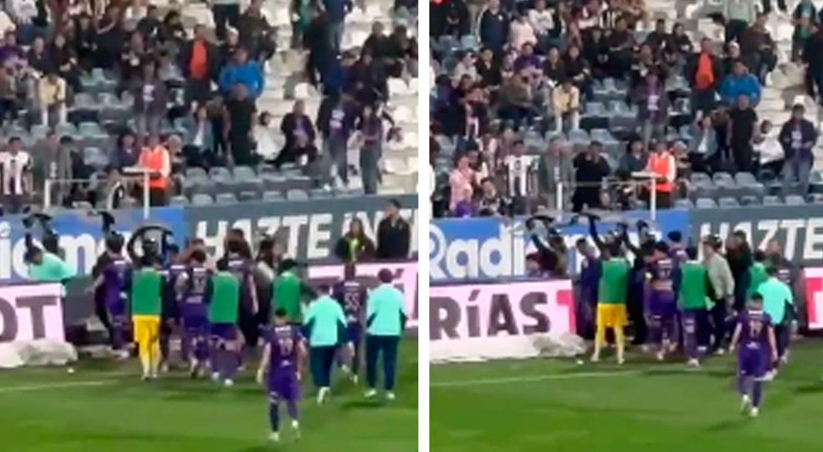 Hinchas realizan fuerte reclamo a los jugadores de Alianza Lima tras finalizar el primer tiempo