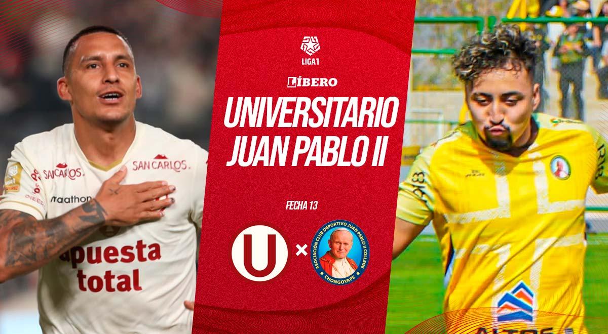 Universitario vs Juan Pablo II EN VIVO: a qué hora juega, alineaciones, pronóstico y dónde ver Liga 1