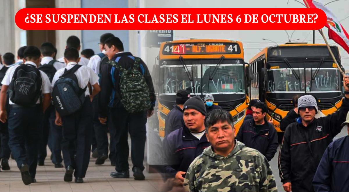 ¿Habrá clases el 6 de octubre por paro de transportistas? Conoce Minedu suspendió la presencialidad
