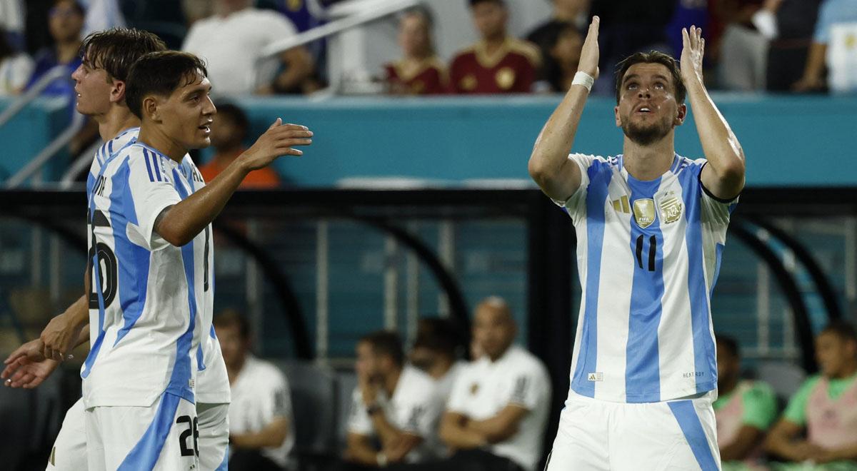 Sin Lionel Messi, Argentina ganó 1-0 a Venezuela en amistoso internacional
