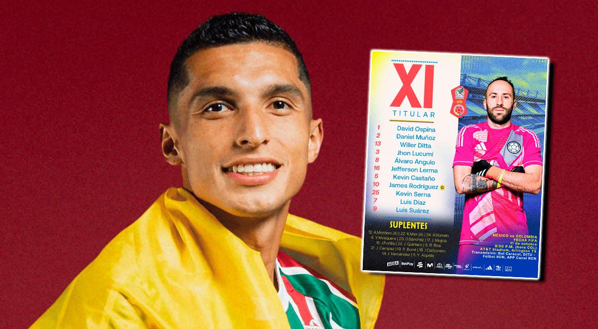 ¡Sorpresa total! Kevin Serna será titular en su debut con la selección colombiana ante México