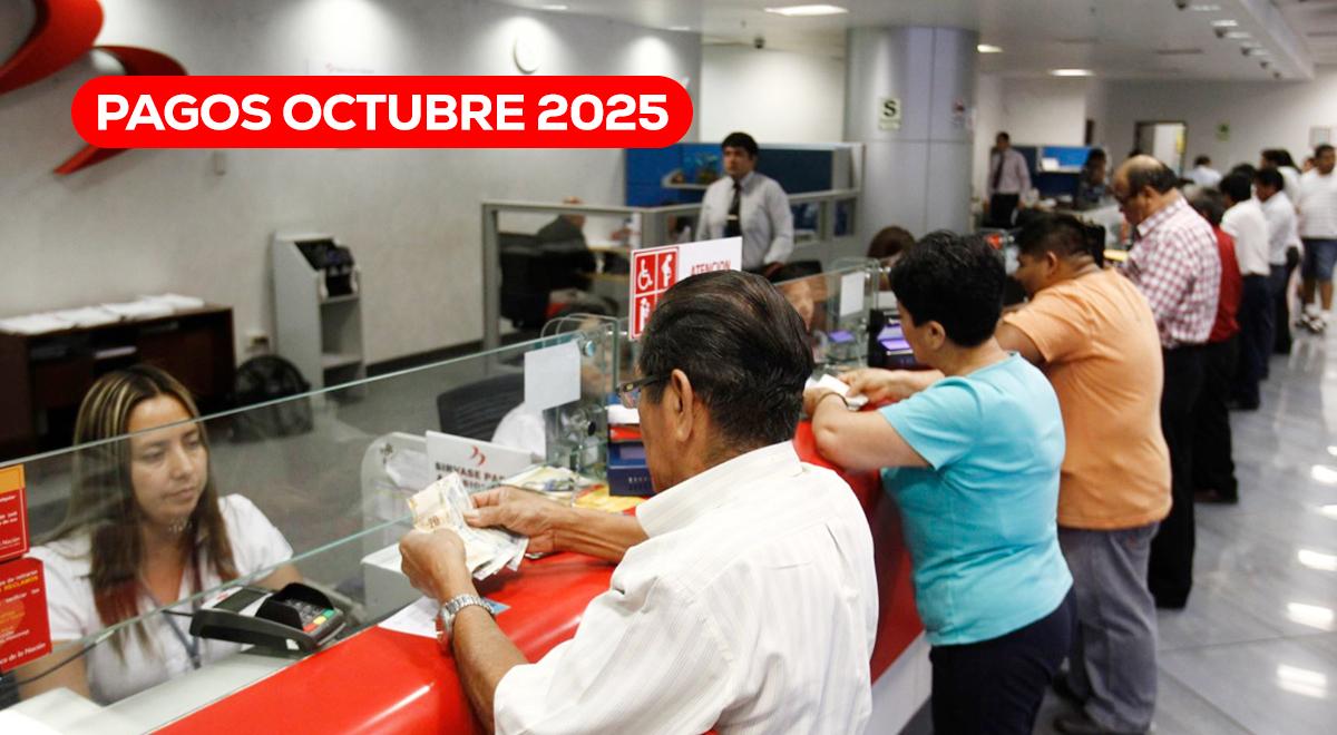 Cronograma Banco de la Nación octubre 2025: pago de sueldo y pensiones para el sector público