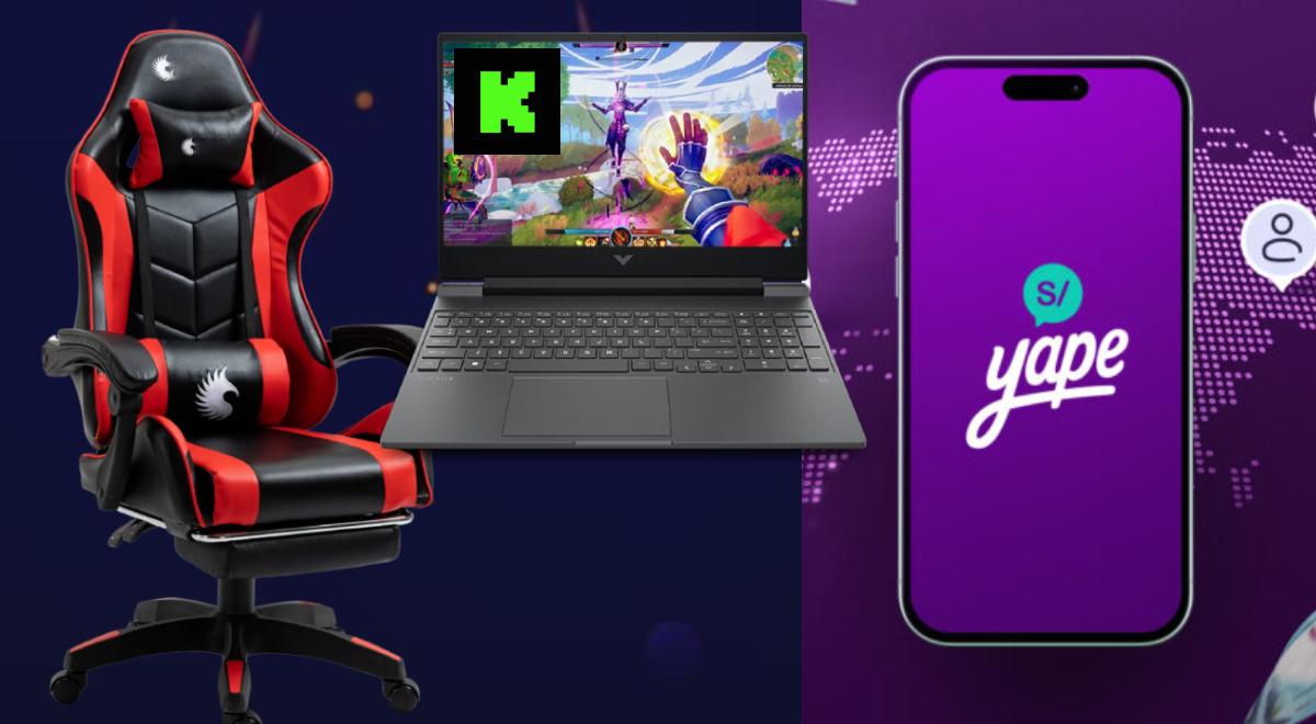 Yape quiere que seas 'Streamer' de Kick y vende esta LAPTOP GAMER con descuento de 1700 soles: de regalo tu silla RGB