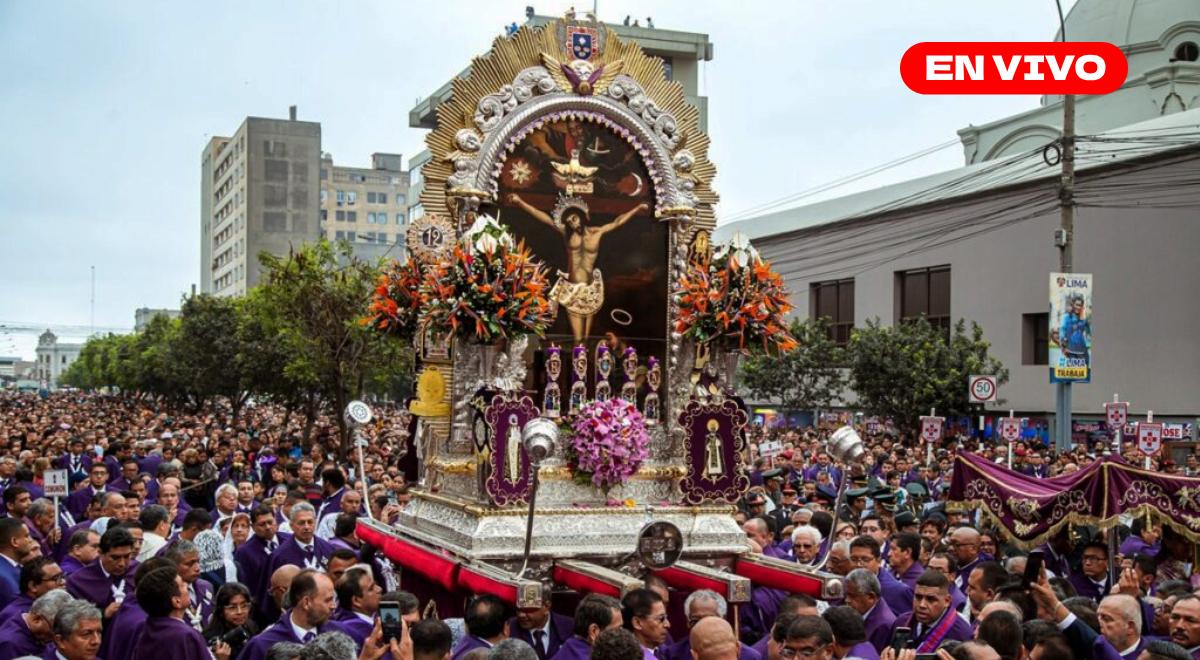 Procesión del Señor de los Milagros HOY, sábado 18 de octubre: sigue el segundo recorrido del Cristo Moreno
