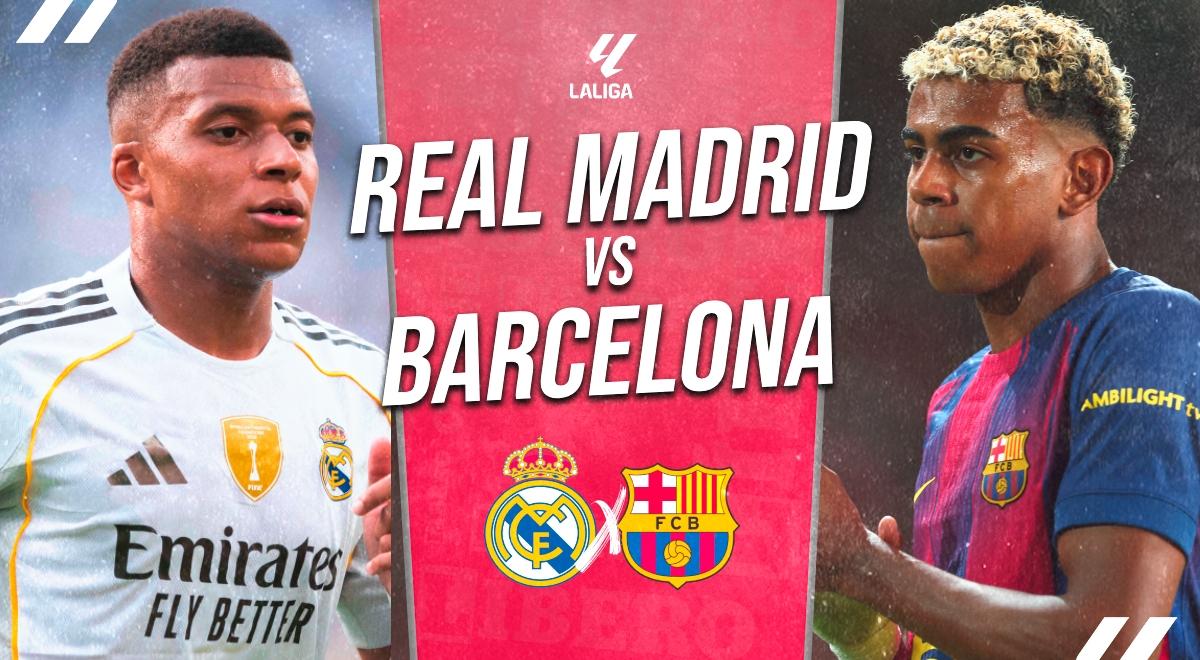 Real Madrid vs Barcelona EN VIVO por LaLiga: pronóstico, horario y dónde ver el clásico