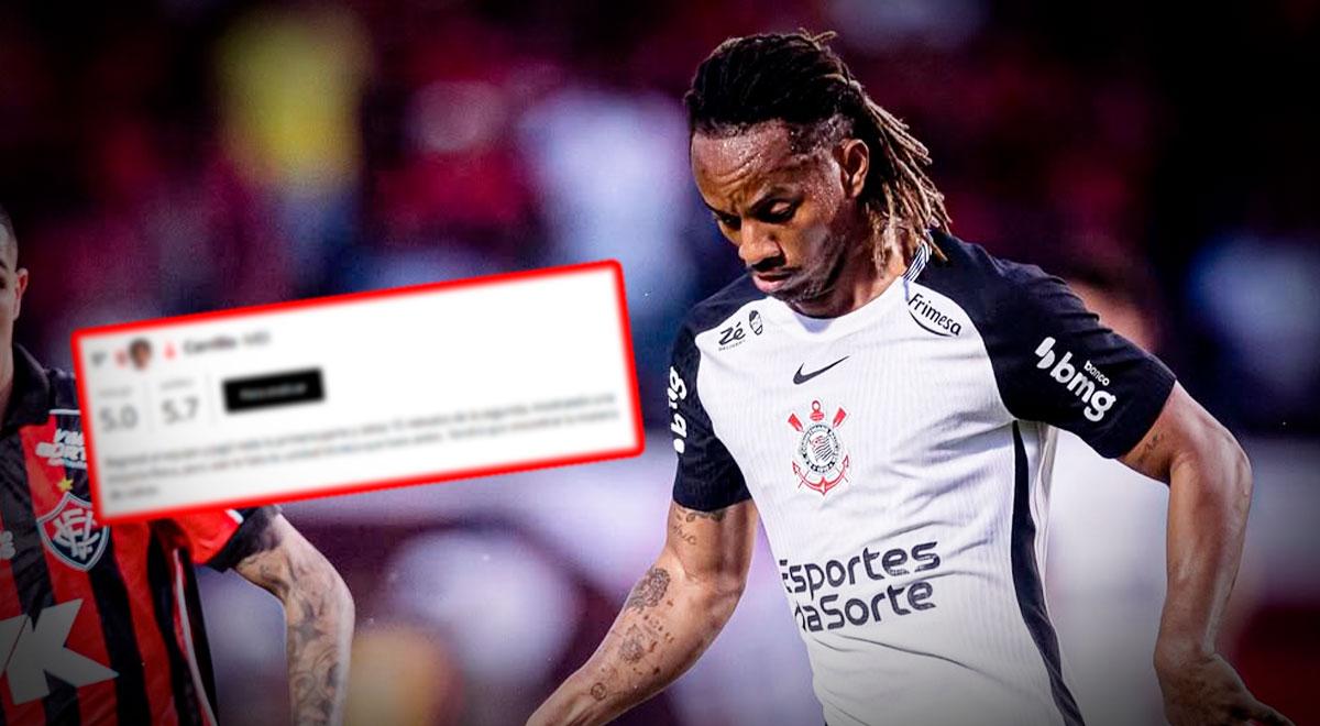 Medio brasileño calificó con dureza a André Carrillo tras victoria de Corinthians: 