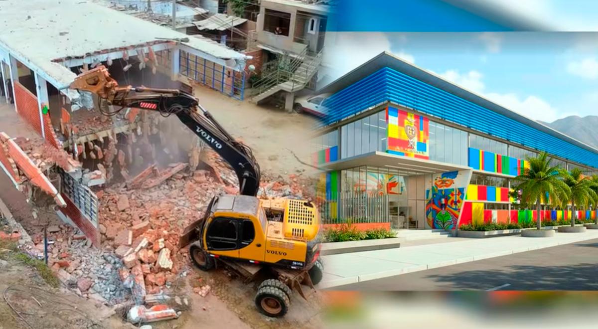 Municipalidad de Puente Piedra derriba colegio emblemático y anuncia moderna obra para estudiantes