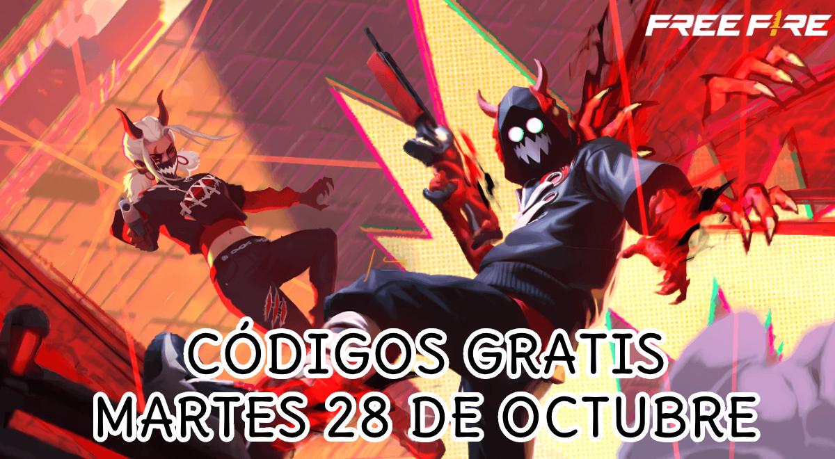 Códigos Free Fire HOY, martes 28 de octubre: canjea diamantes, skins y armas GRATIS