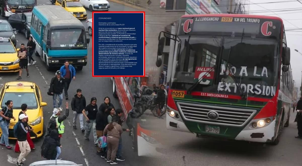 Paro de transportistas este 4 de noviembre: todas las universidades que anunciaron clases virtuales