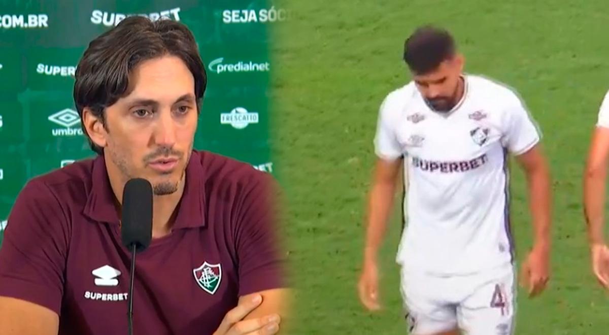 ¿No va más? DT de Fluminense explota contra Ignácio Da Silva, ex Cristal, tras expulsión: 