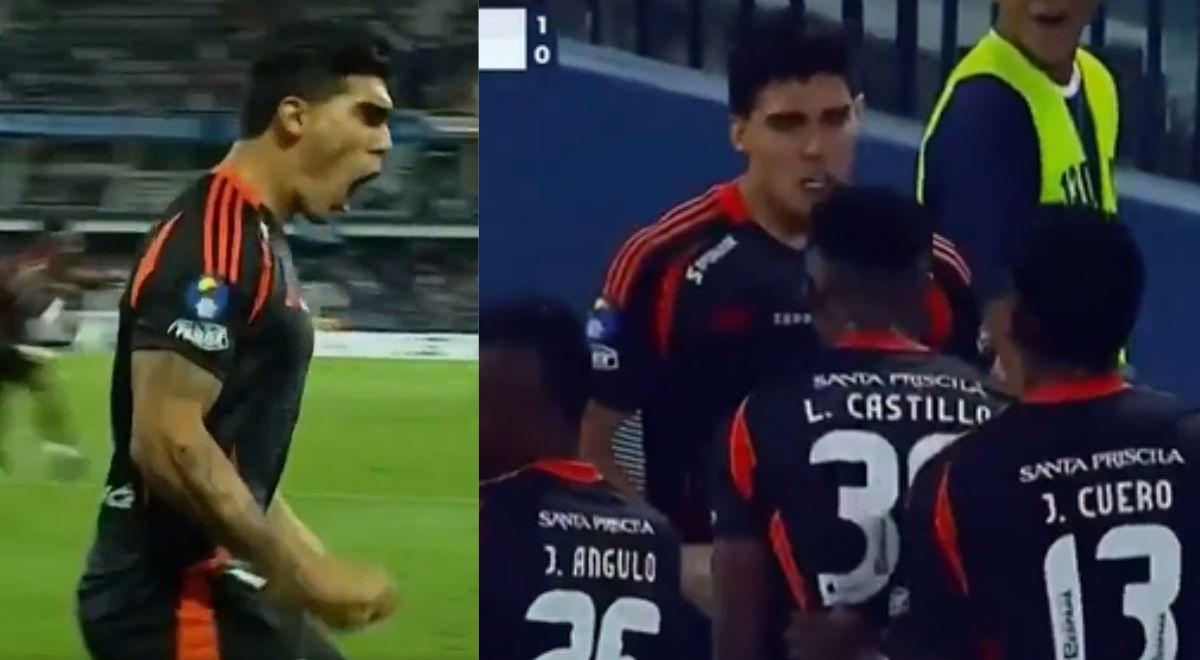 ¡Qué definición! Alfonso Barco le pegó de primera y anotó el 1-0 de Emelec ante Liga de Quito