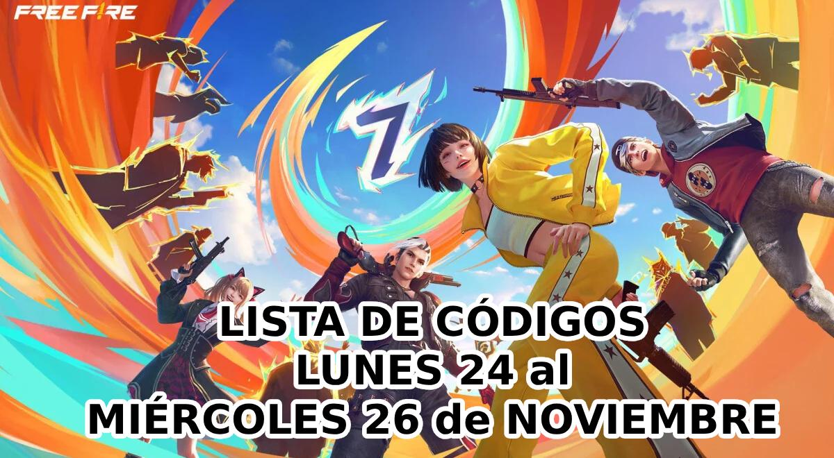 Canjea estos códigos de Free Fire gratis hoy: recompensas del lunes 24 al miércoles 26 de noviembre aquí