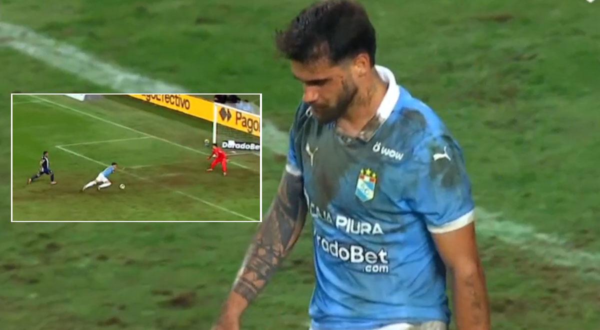 ¡Insólito! Felipe Vizeu se tropezó y falló el gol de Sporting Cristal ante Alianza Lima