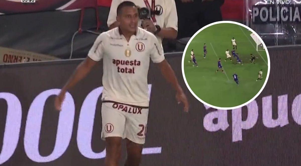 ¡Goleador! Alex Valera anotó el 2-0 de Universitario ante U. de Chile en la 'Noche Crema'