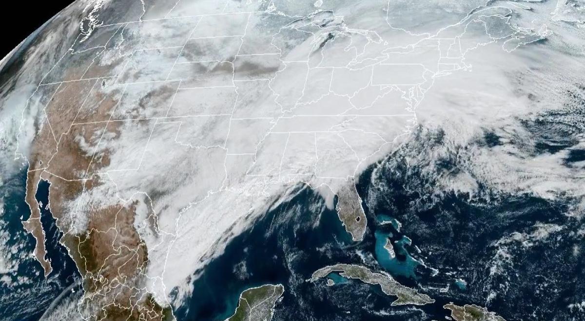 ¡IMAGEN DE TERROR! Así luce la tormenta invernal Fern de Estados Unidos vista DESDE EL ESPACIO