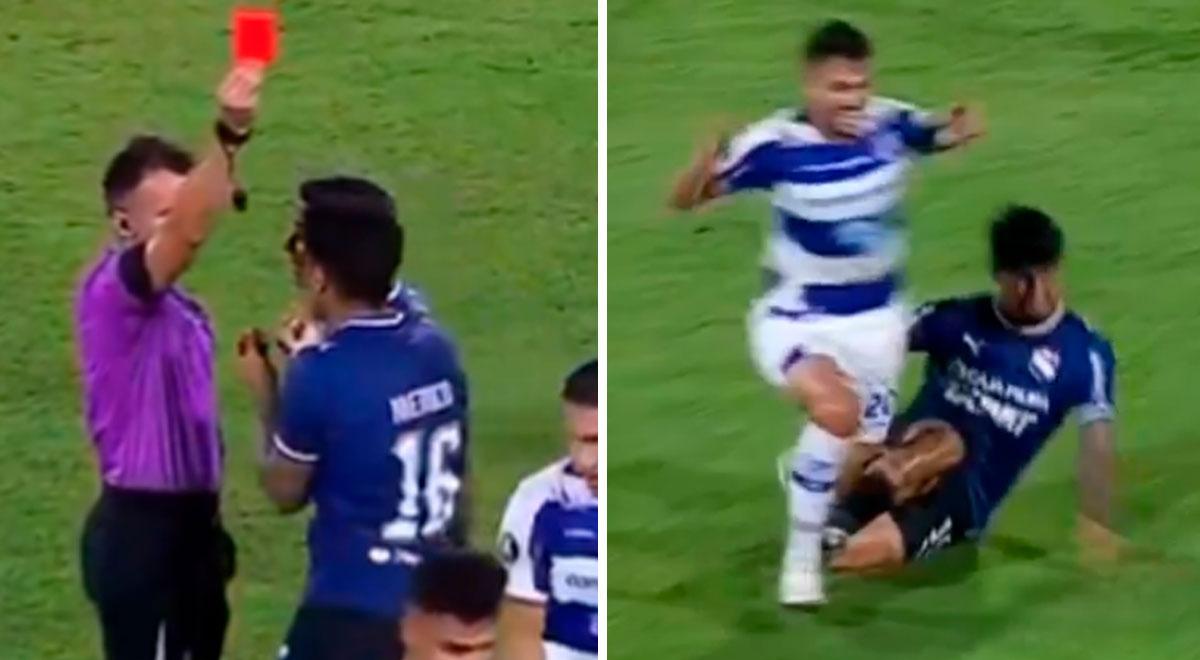 La imprudente falta de Luis Iberico que le costó la expulsión en el Sporting Cristal vs 2 de Mayo