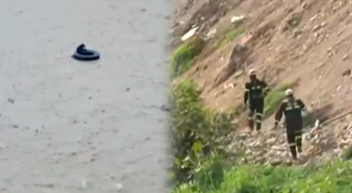 Policía es arrastrado por el río Rímac tras intentar rescatar a perrito: ambos están desaparecidos [VIDEO]