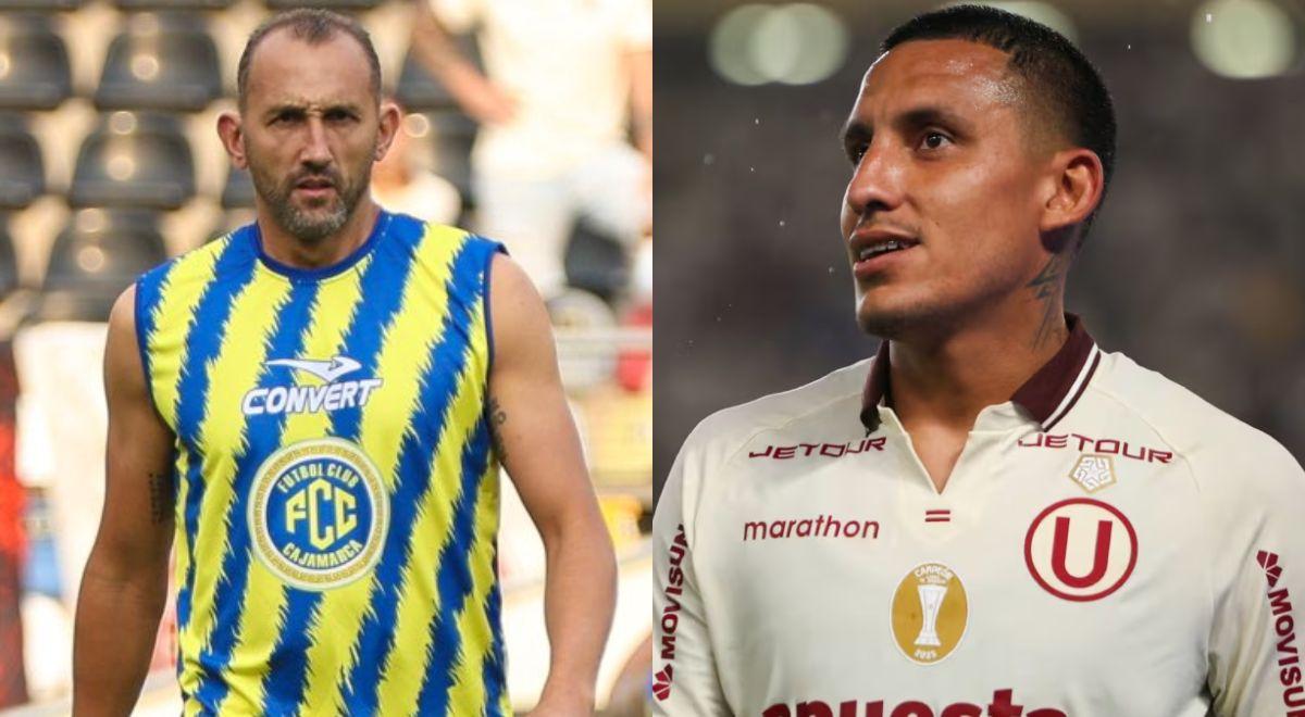 Así fue el saludo entre Hernán Barcos y Álex Valera en el Universitario vs FC Cajamarca